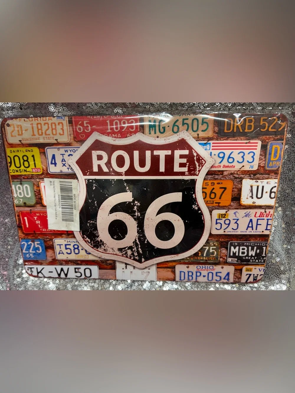 Route 66 Retro Metal Wall Sign, NWT